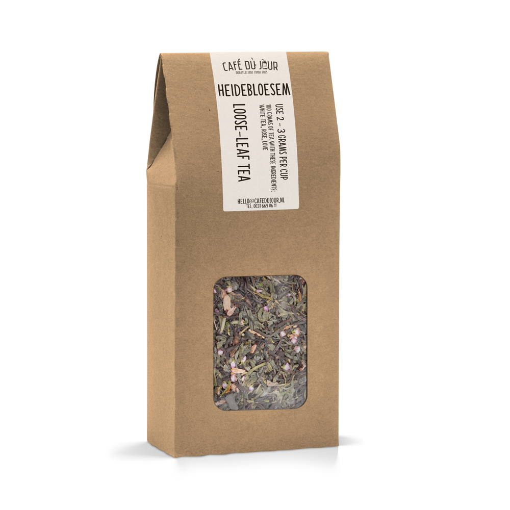 Heidebloesem - zwarte thee 100 gram - Cafe du Jour losse thee