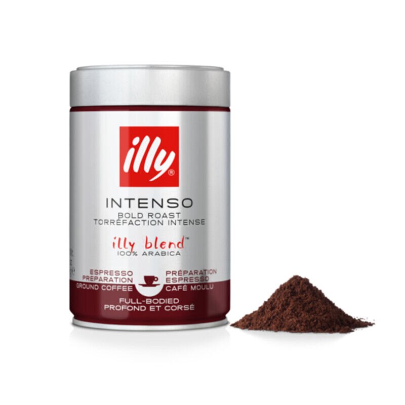illy Intenso - gemalen koffie - Donkere Branding Zwart - 250 gram