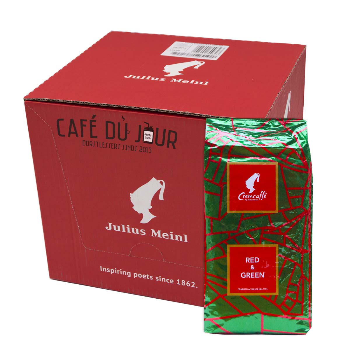Julius Meinl Cremcaffé Red Green koffiebonen 6 x 1 kilo