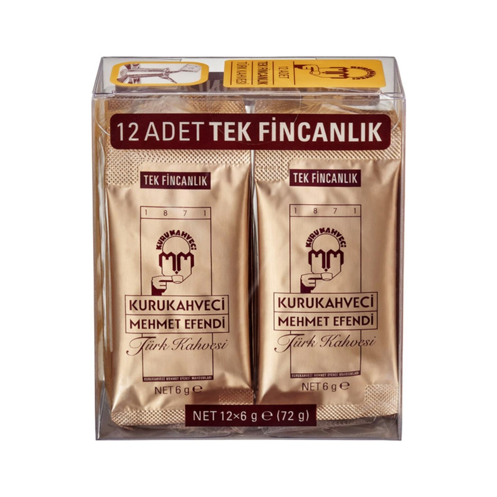 Turkse koffie Kurukahveci Mehmet Efendi 12x6 gram ten minste houdbaar tot 042023