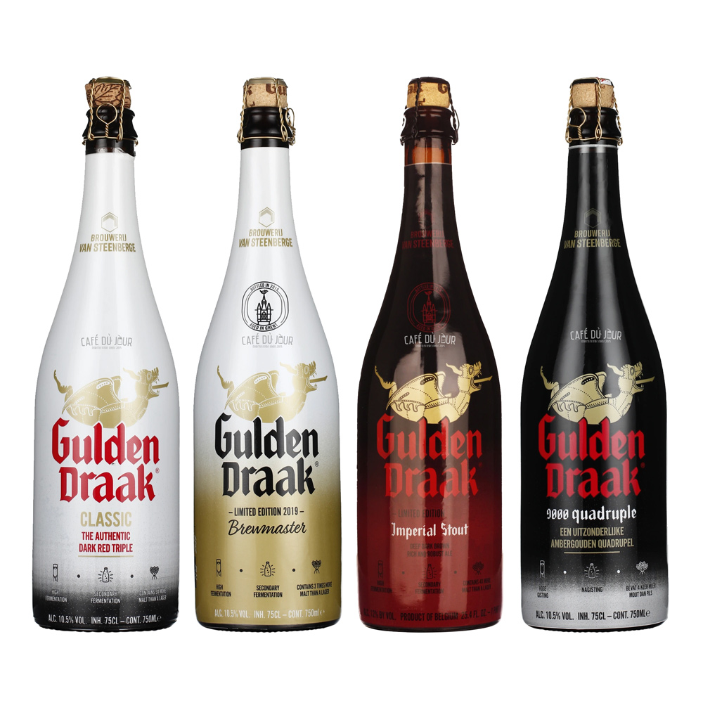 Gulden Draak Groot 4 x 75cl Geschenkpakket in geschenkkokers