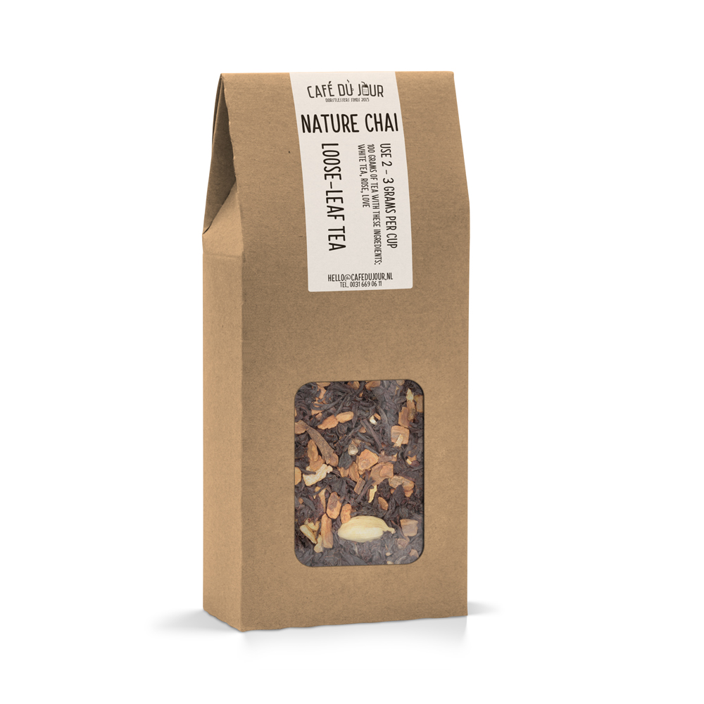 Nature Chai - zwarte thee 100 gram - Cafe du Jour losse thee