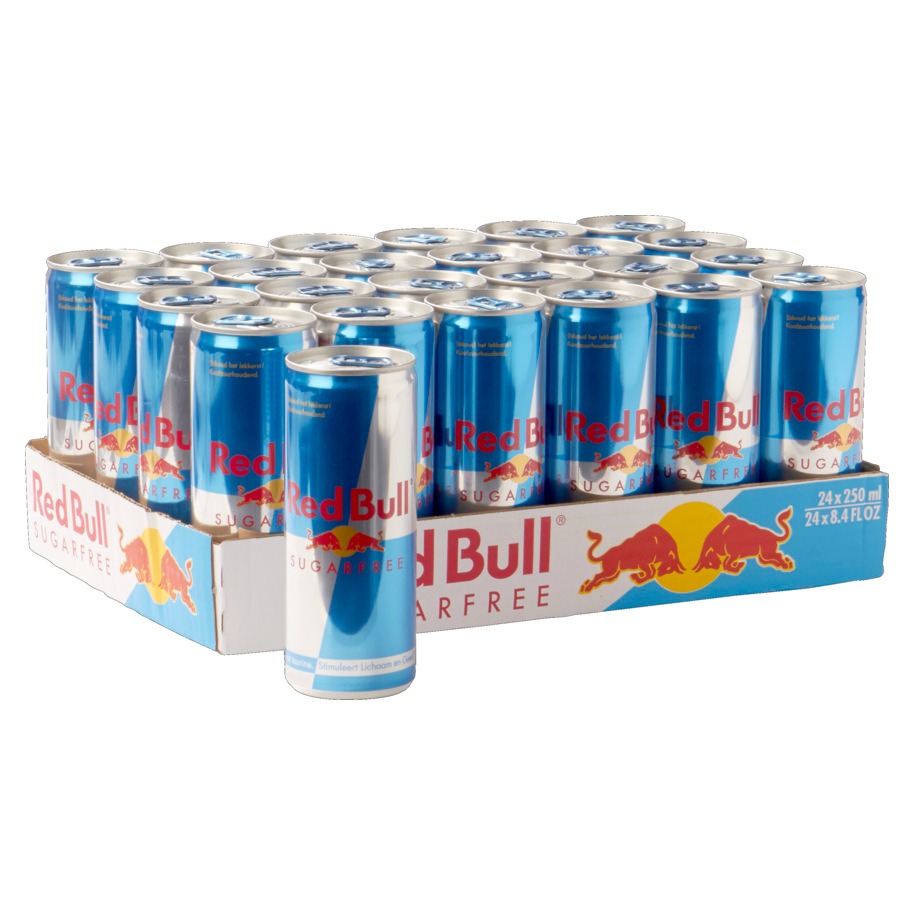 Red Bull Sugar Free 250 ml. tray 24 blikken