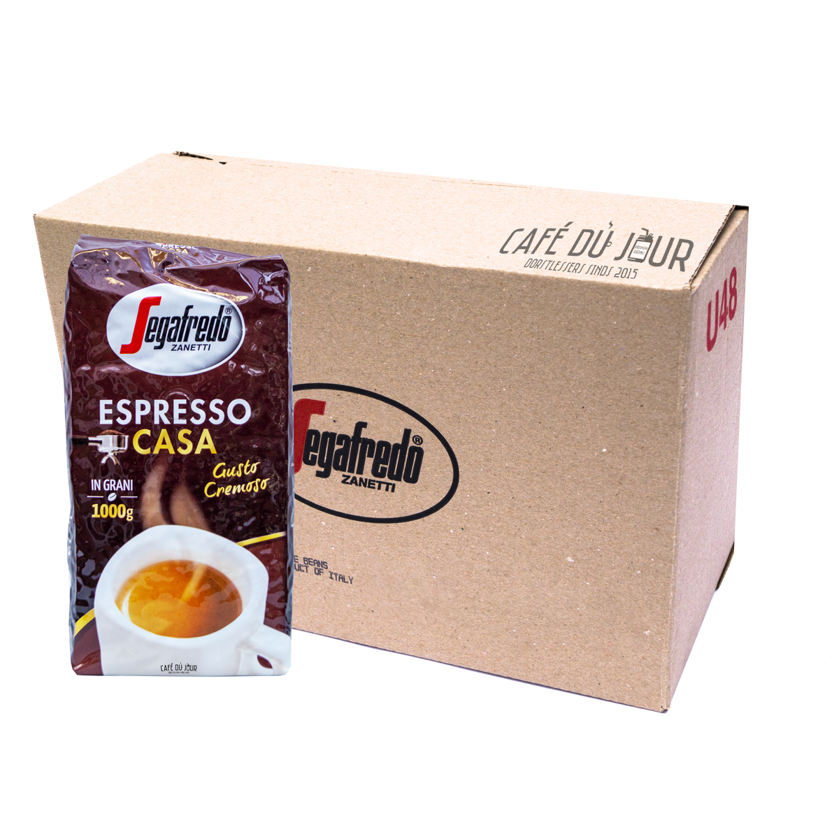 Segafredo Espresso Casa koffiebonen 8 x 1 kilo