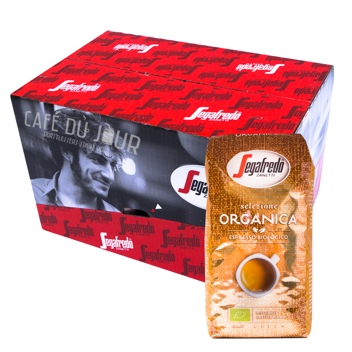 Segafredo Selezione Organica Koffiebonen 8 x 1 kilo