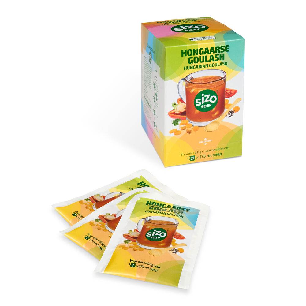 Sizo Soep Hongaarse Goulash - instant soep - 21 zakjes afbeelding
