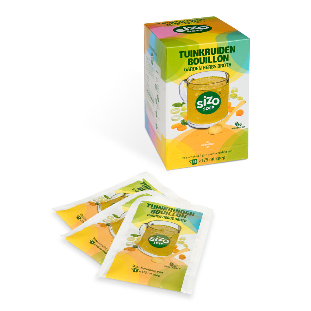 Sizo Soep Tuinkruiden Bouillon - instant soep - 26 zakjes afbeelding