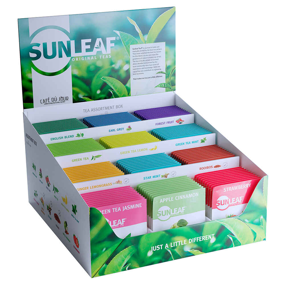 Assortiment display Sunleaf 12 x 10 theezakjes