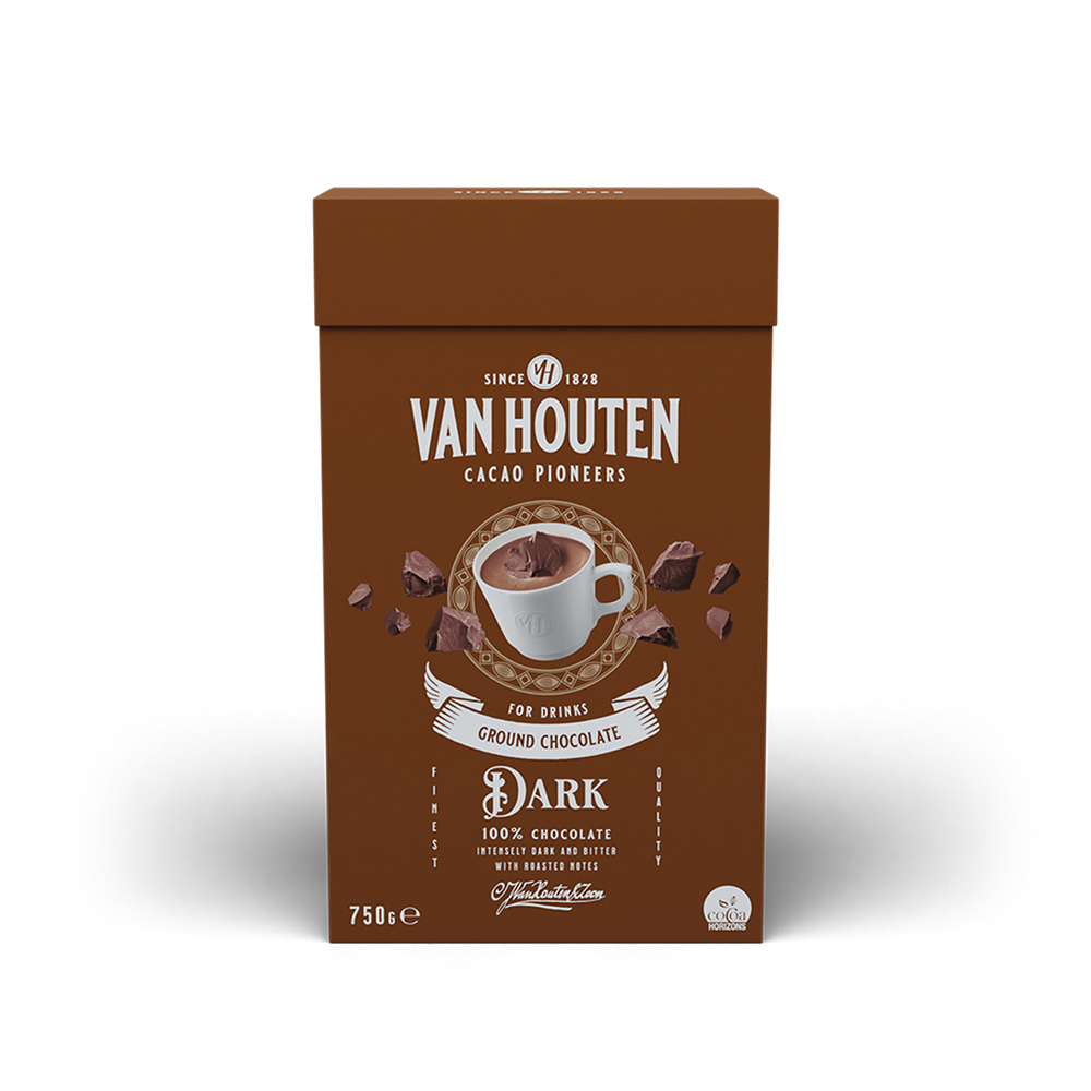 Van Houten Ground Dark Chocolate Dark 750 gram