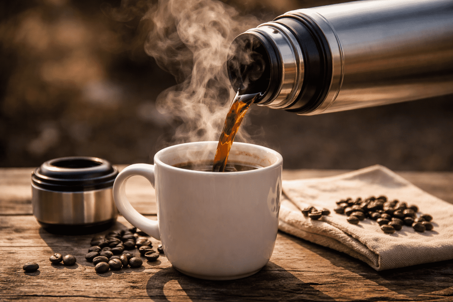 Hoelang blijft koffie warm in een thermoskan?