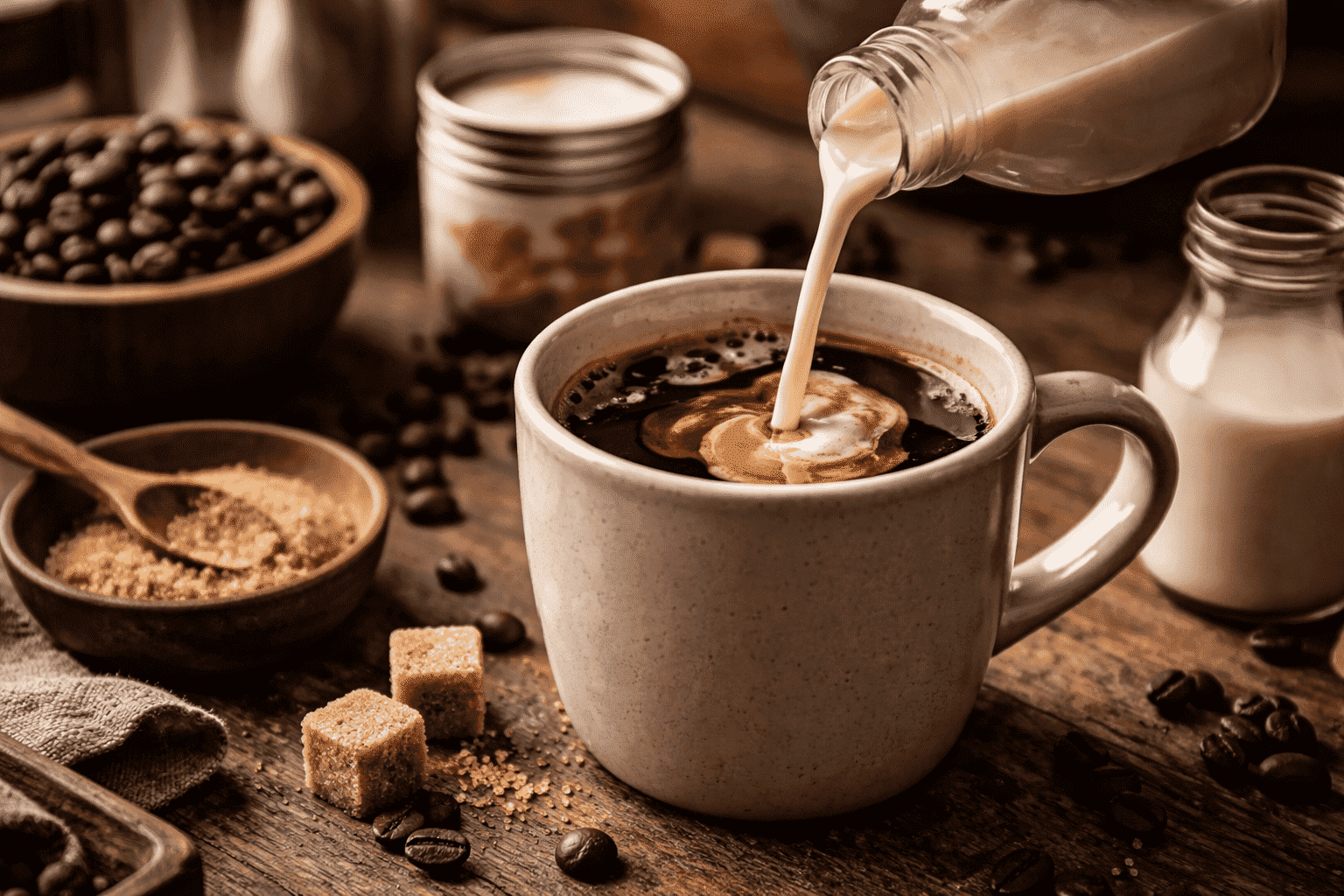 Alles over koffiemelk: soorten, smaak en gebruik