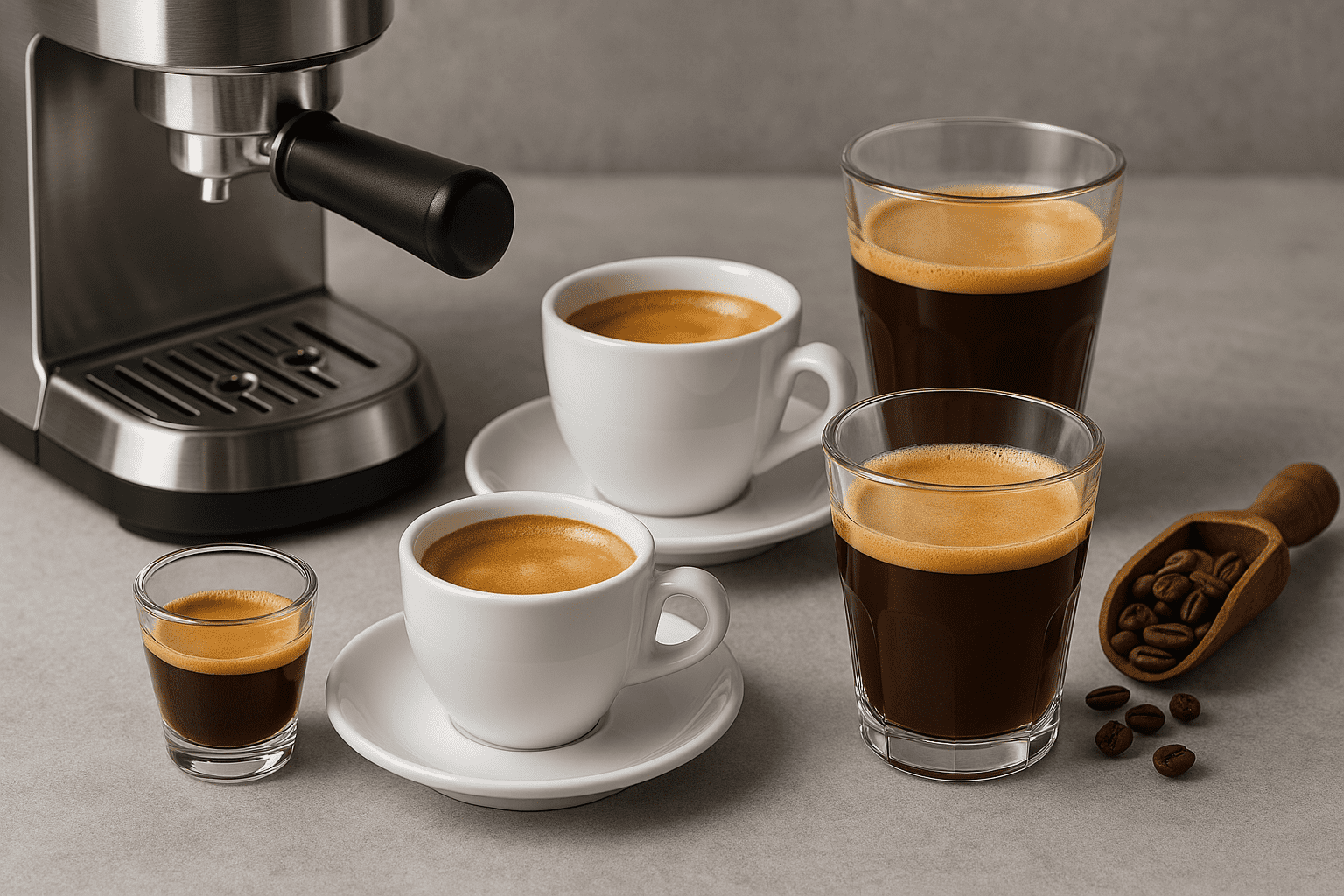 Goed gezette espresso's
